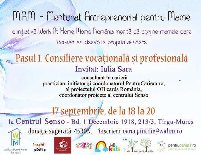 afis mentorat antreprenorial pentru mame tirgu mures